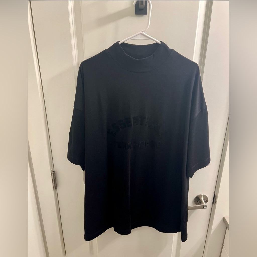 Fear Of God Essentials Heavy Jersey Crewneck T-Shirt - Jet Black